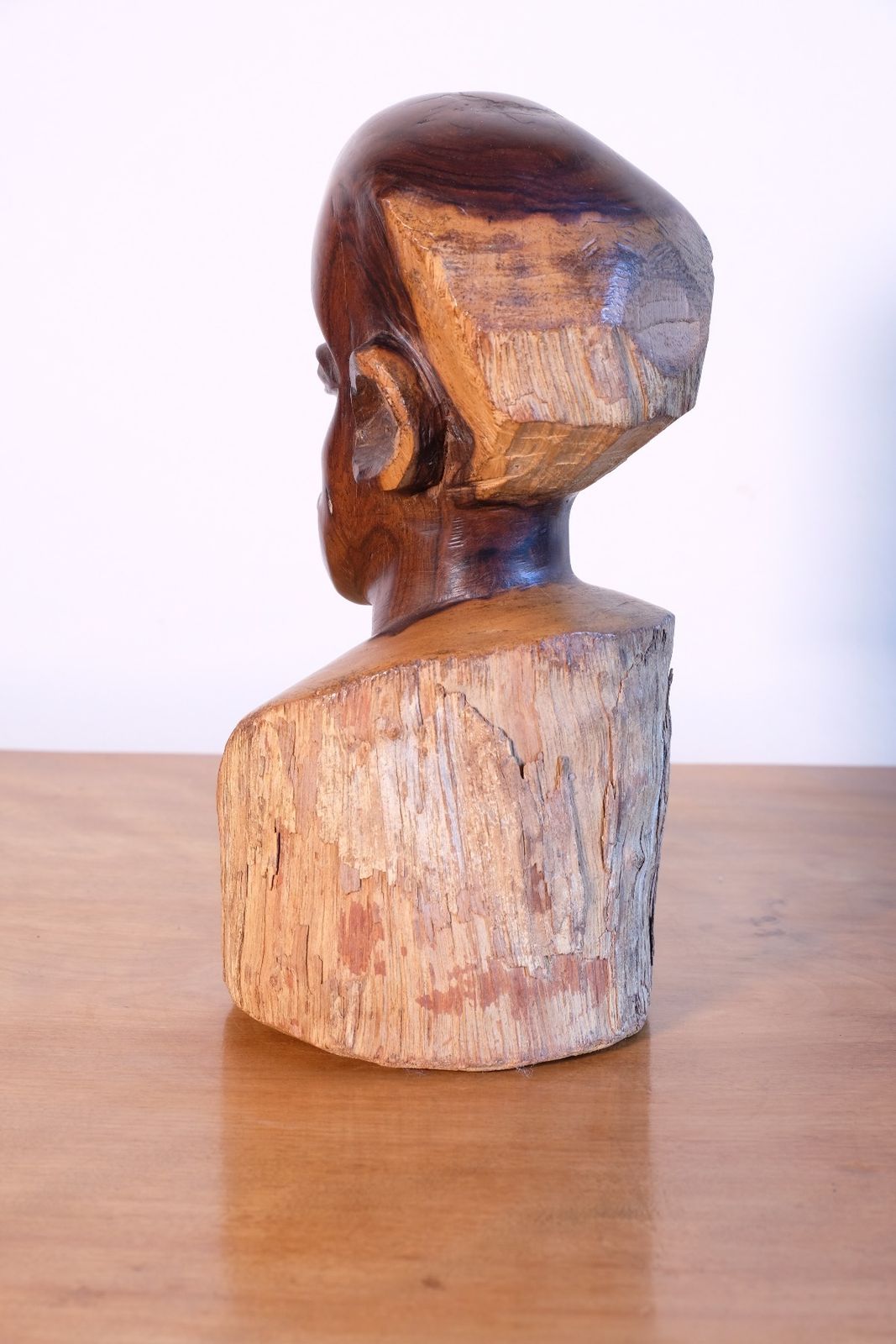 photo buy Hand Carved Makonde Wood Bust – East African Tribal Sculpture