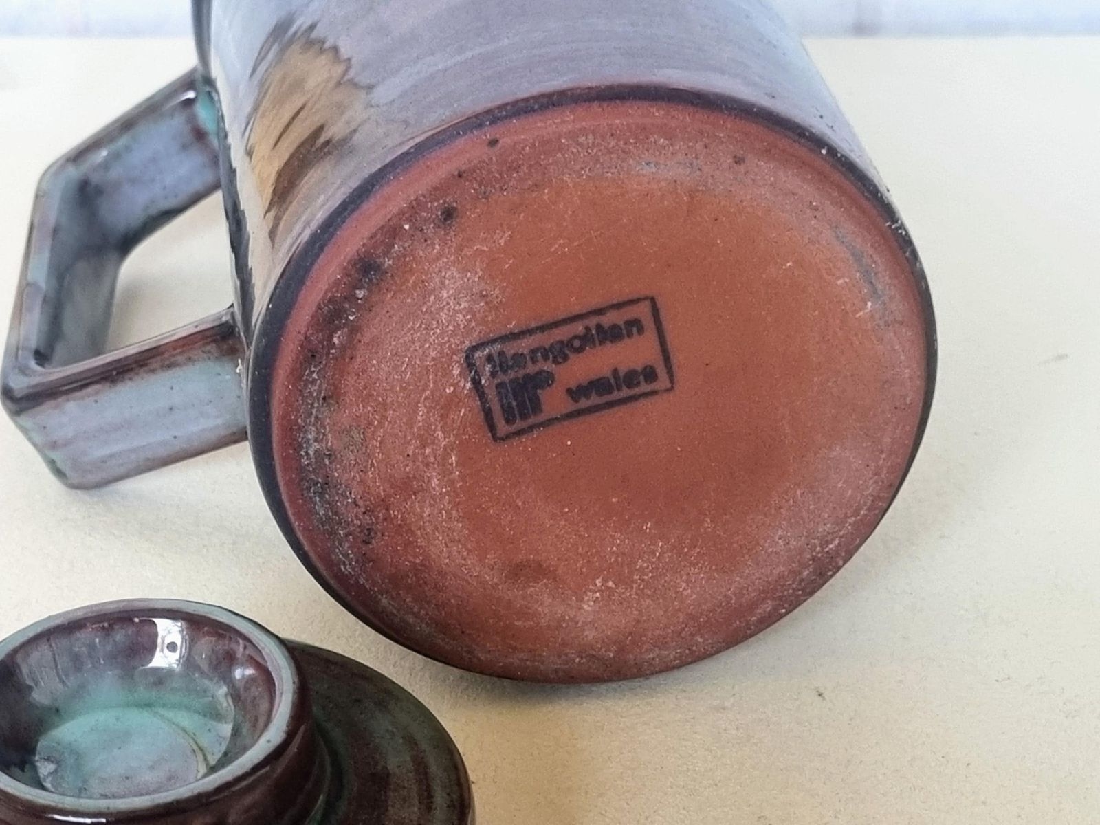 Studio Pottery Coffee Pot, Llangollen Wales Ceramic Pitcher, Mid Century Glazed Stoneware, Handcrafted Artisan Decor photo Home Decor