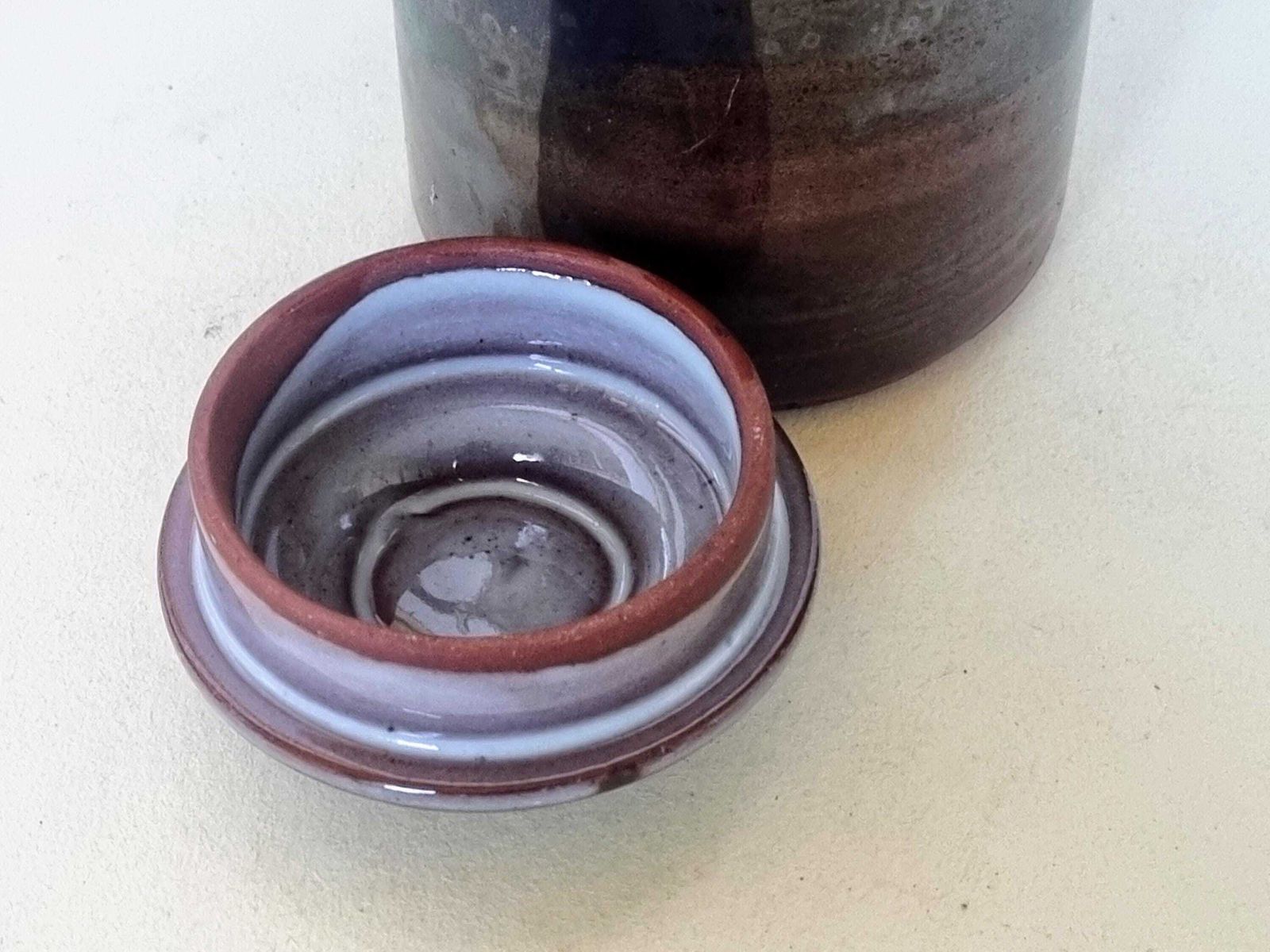 Studio Pottery Coffee Pot, Llangollen Wales Ceramic Pitcher, Mid Century Glazed Stoneware, Handcrafted Artisan Decor photo vinterior