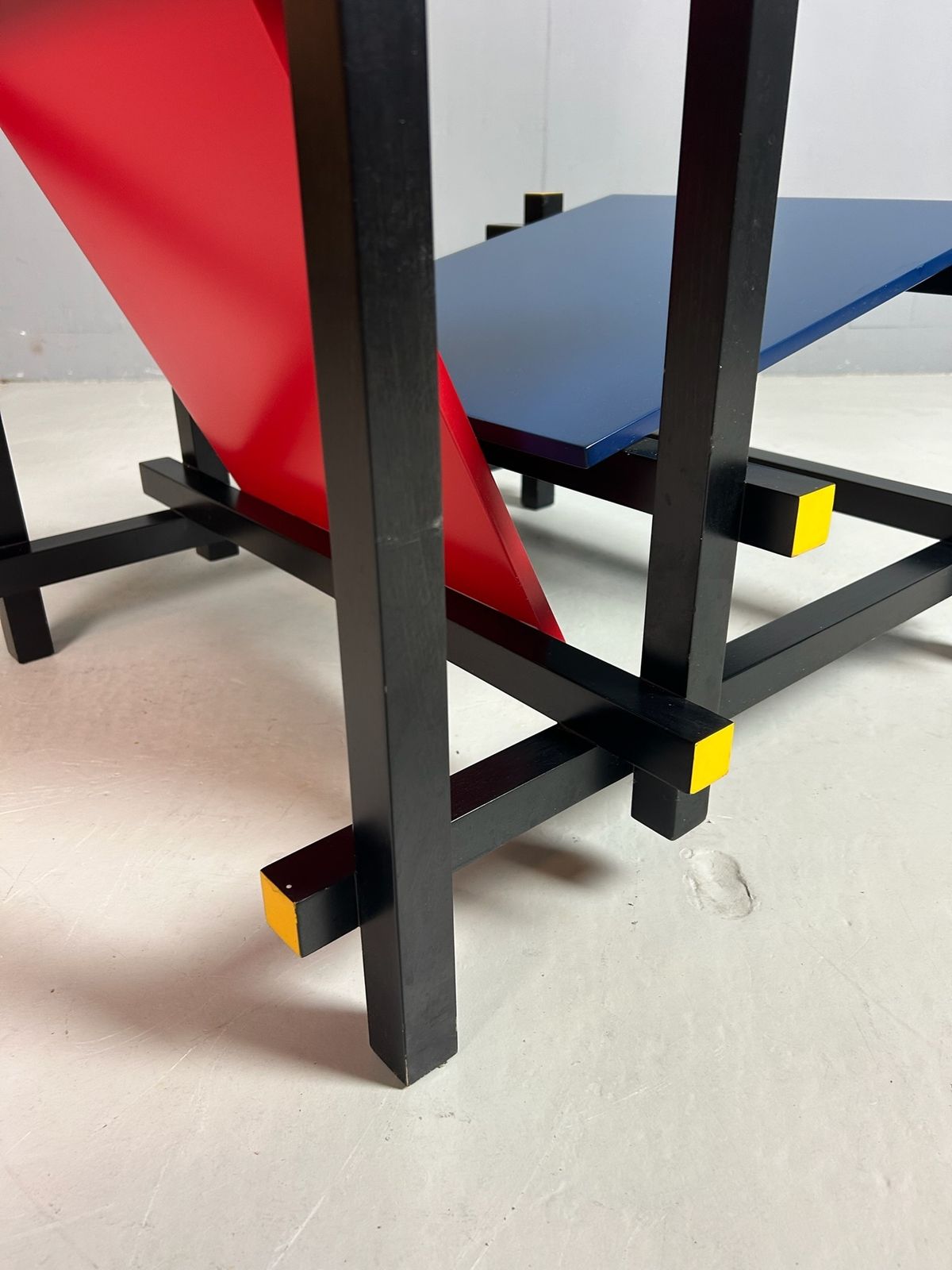 Gerrit Rietveld Red And Blue Chair By Cassina photo for sale