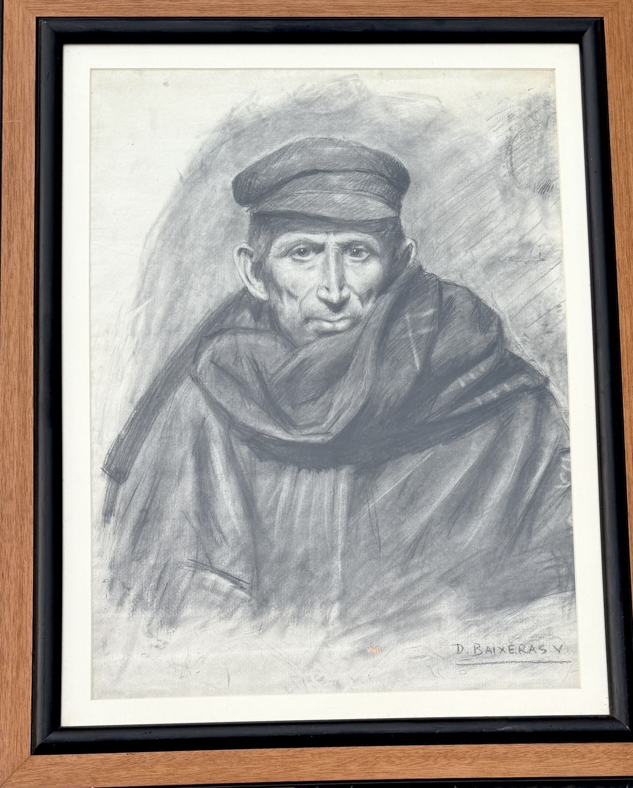 Dionis Baixerasstevedore Barcelona Spain Charcoal Drawingc.1900