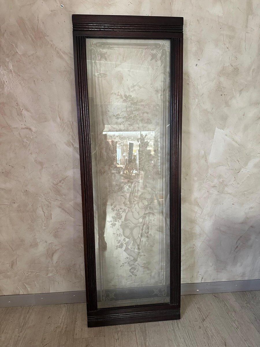 Etched Glass Door, 1890s, 1800s photo vintage