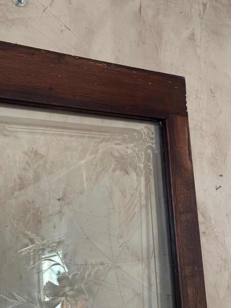 742.0 Etched Glass Door, 1890s, 1800s photo