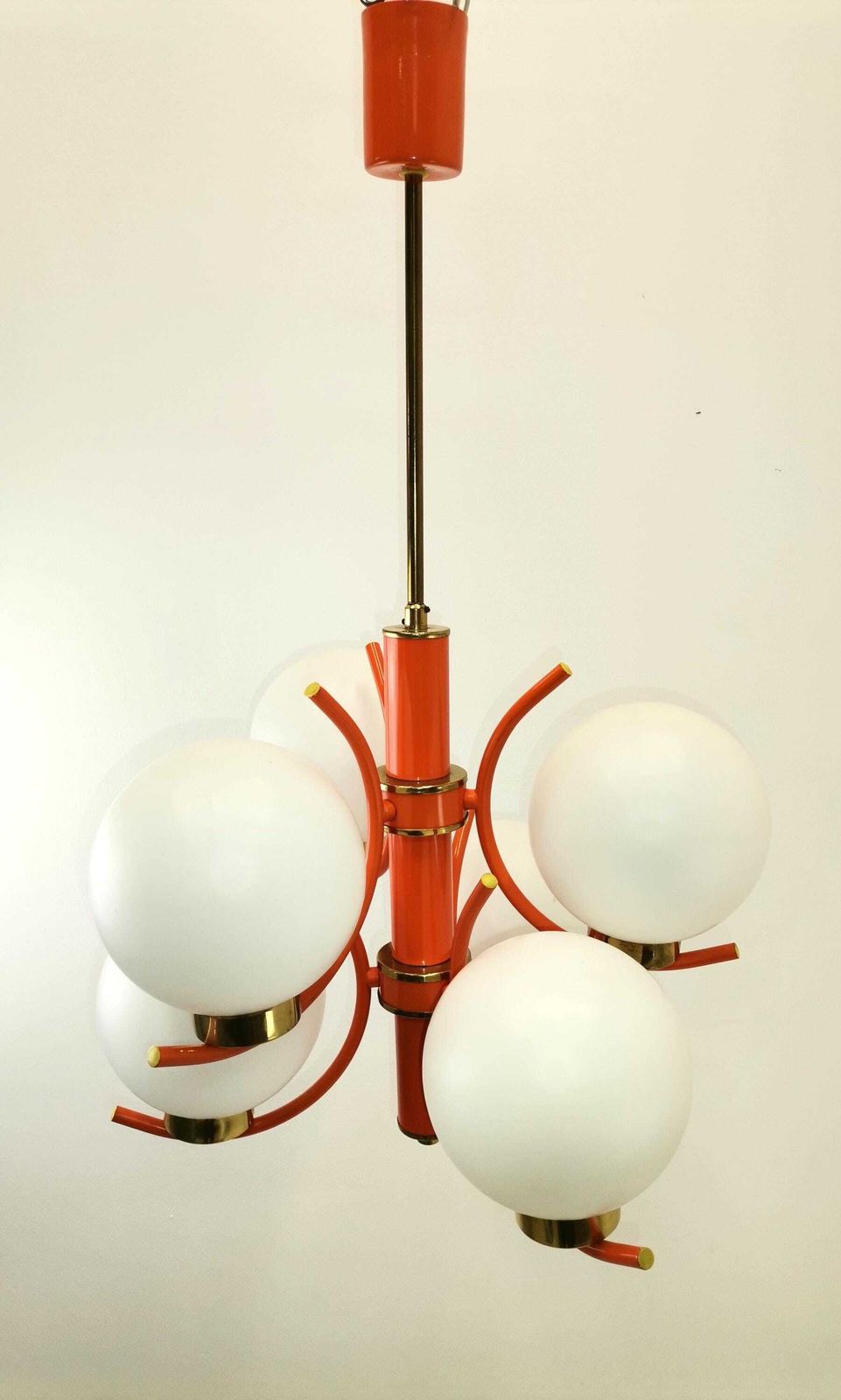 Vintage Pendant Light / 1970s / Mid Century / Richard Essig /Pendant Lamp/ Space Age photo Lighting