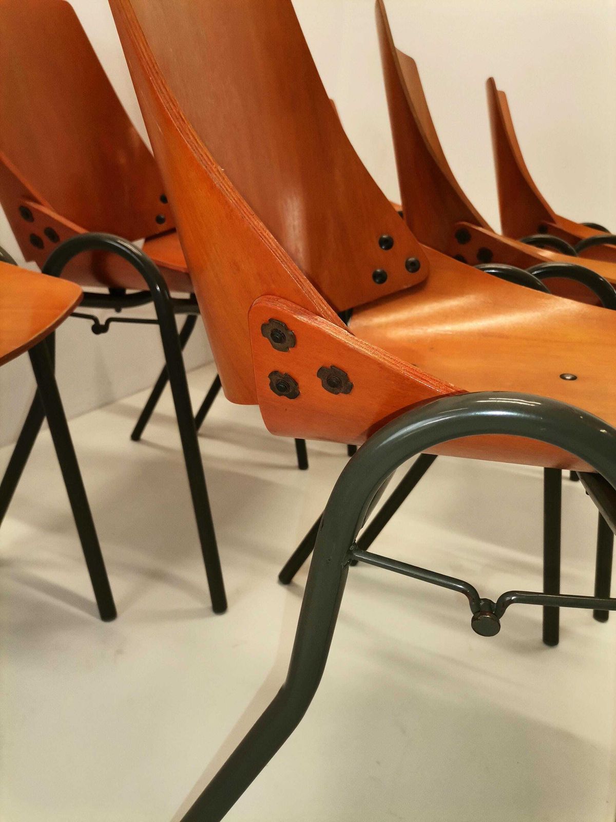 1 Of 7 Rare Lupina "Shell" Chairs By Niko Kralj For Stol Kamnik / Industrial Designer Chair / Office Chair / Made In Yugoslavia / 1960s photo 267.0