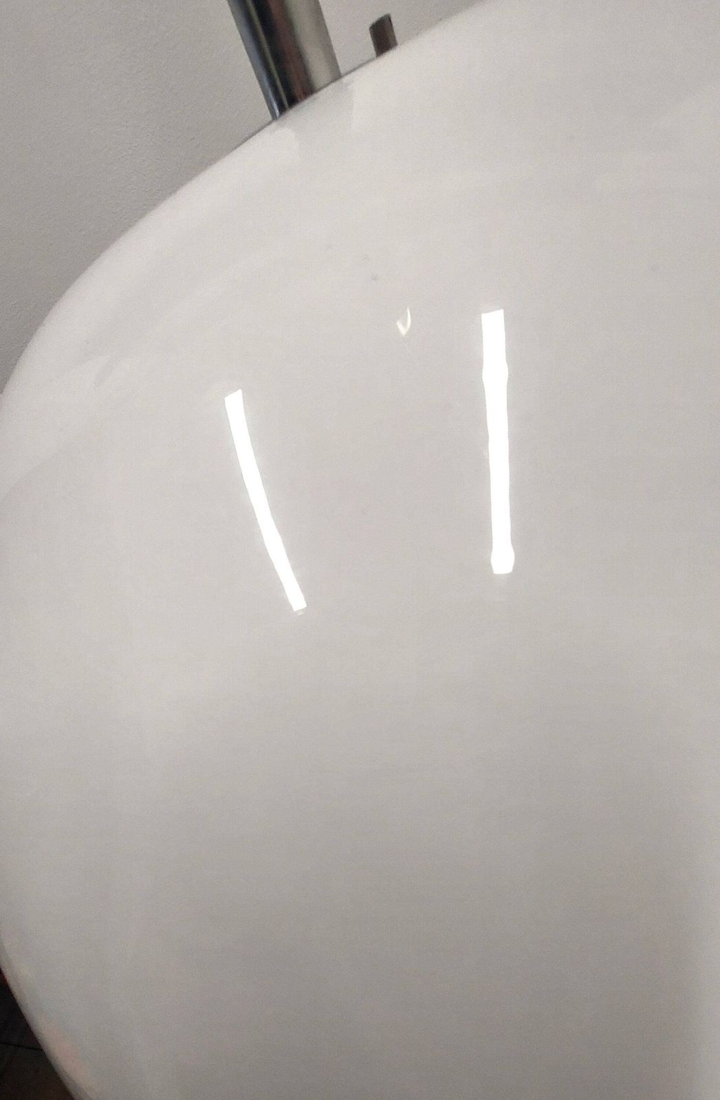White Italian Space Age Ceiling Lamp Cabras / Made Of Plastic / By Harvey Guzzini For Meblo/ 1970 photo 405.0