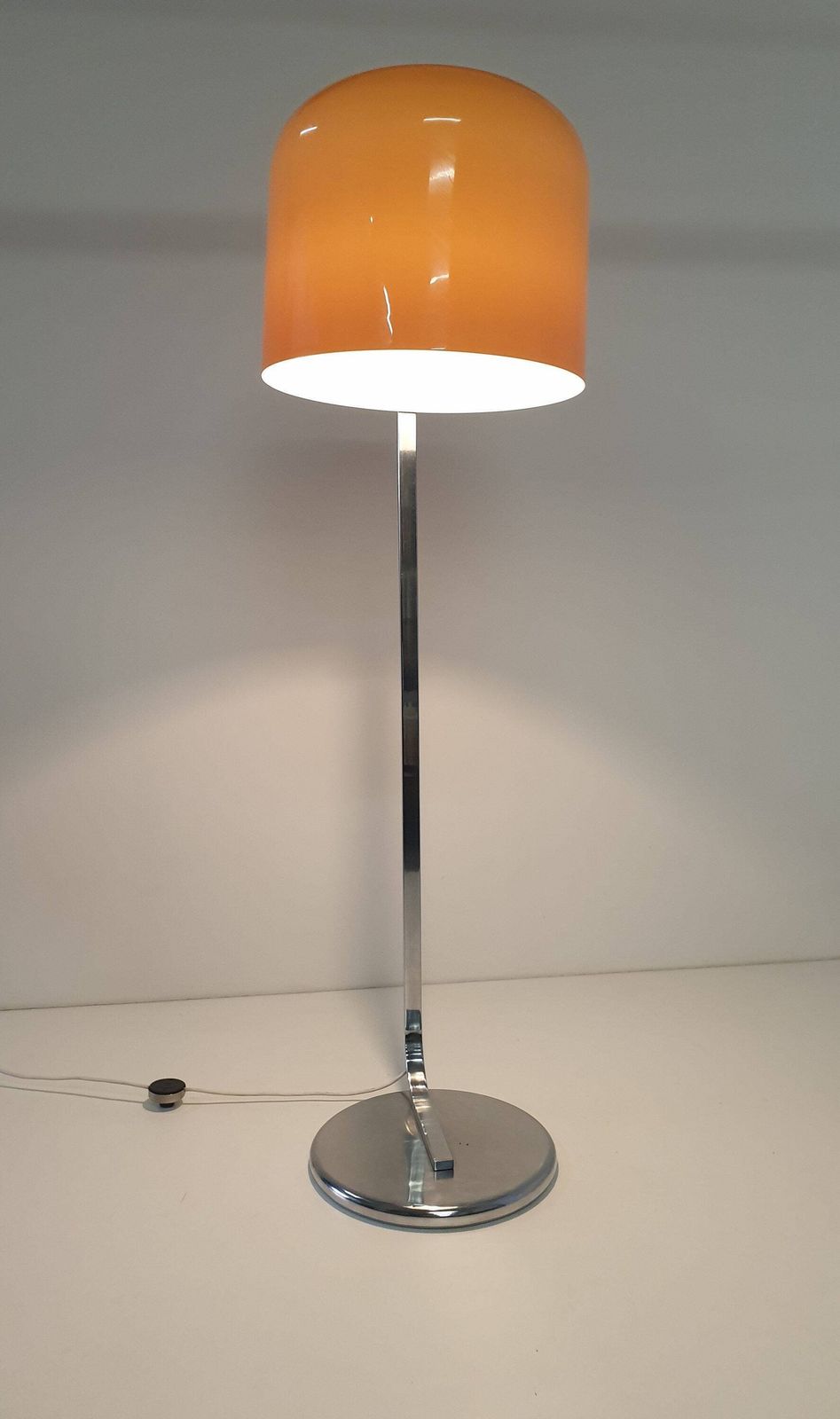Brown Alvise Floor Lamp By Luigi Massoni For Guzzini / Made By Meblo Yugoslavia / Extremely Rare Mid Century Floor Lamp / 60s Italy photo furniture