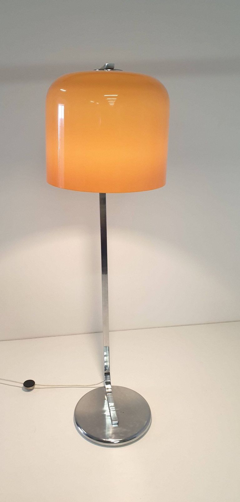 Brown Alvise Floor Lamp By Luigi Massoni For Guzzini / Made By Meblo Yugoslavia / Extremely Rare Mid Century Floor Lamp / 60s Italy photo for sale