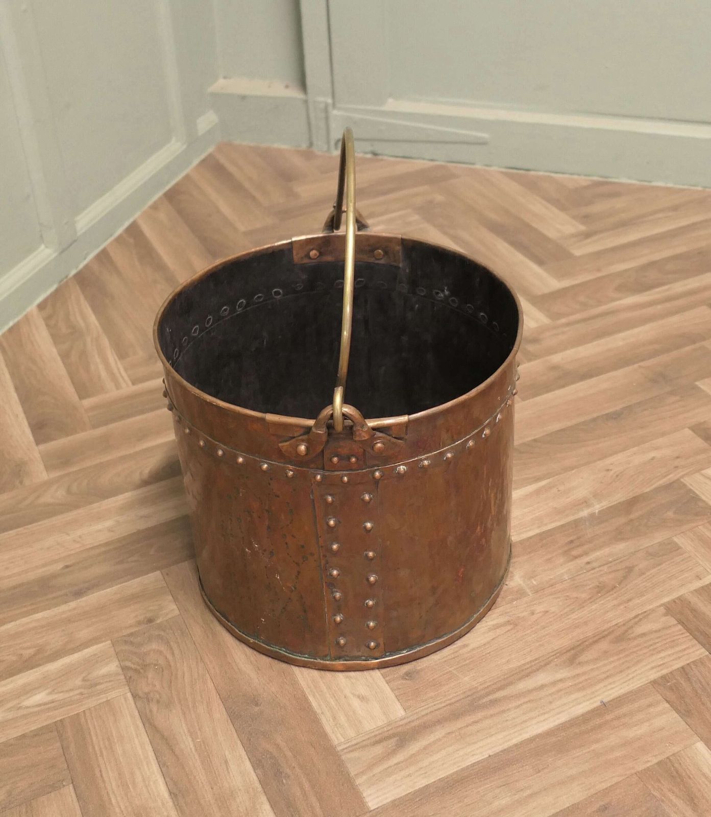 19th Century Copper Coal Bucket photo for sale