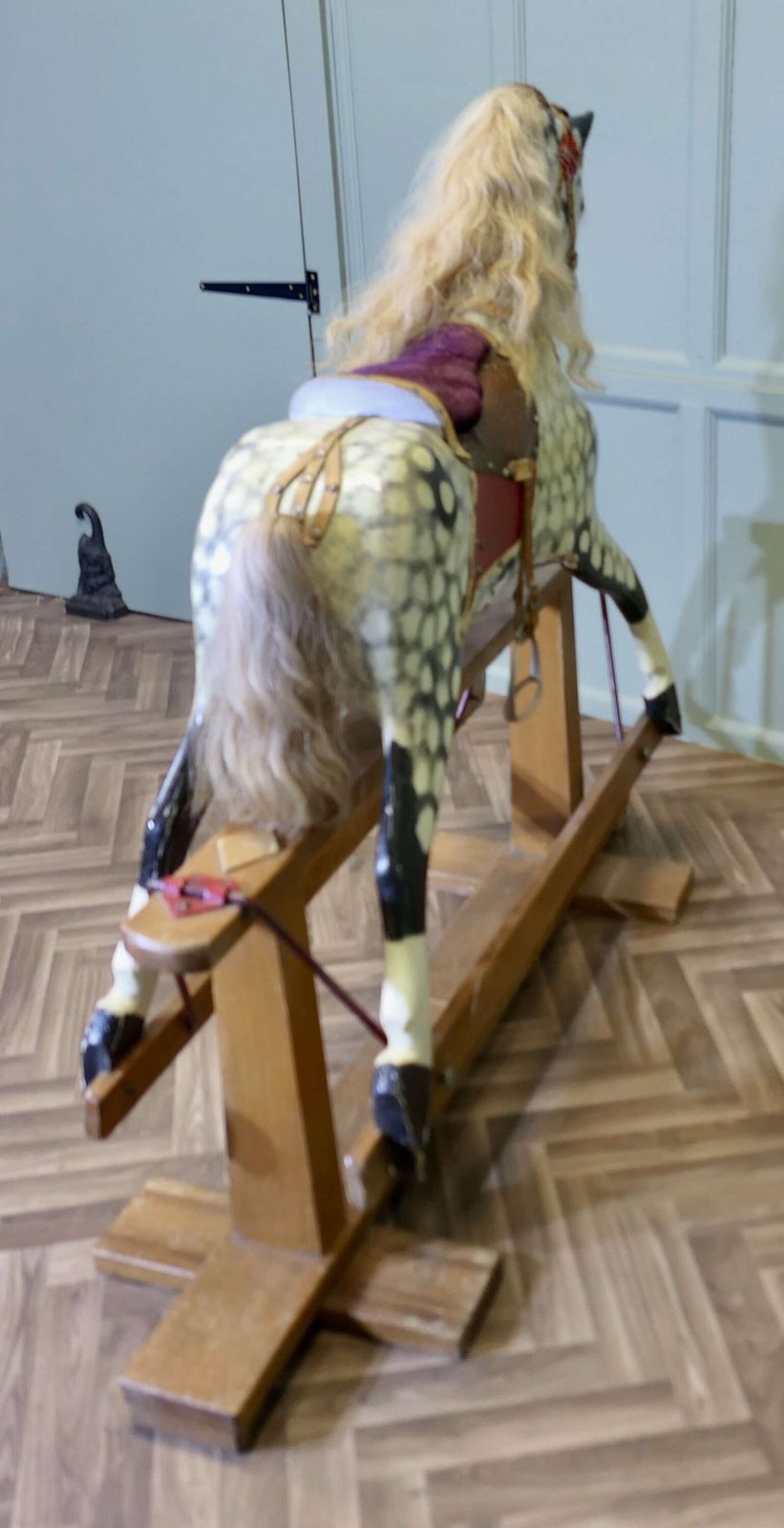 Extra Large Size Collinson Rocking Horse A Handsome Dapple Grey photo Home Decor