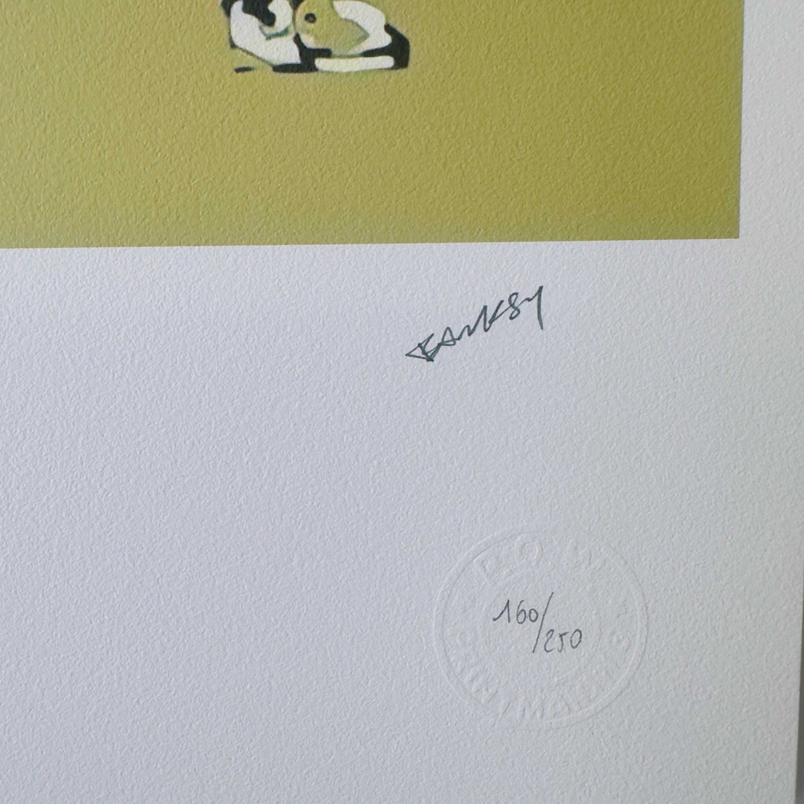 Museum Quality Banksy Stencil Art: 'Barking Dog' Numbered Lithograph With Coa photo furniture