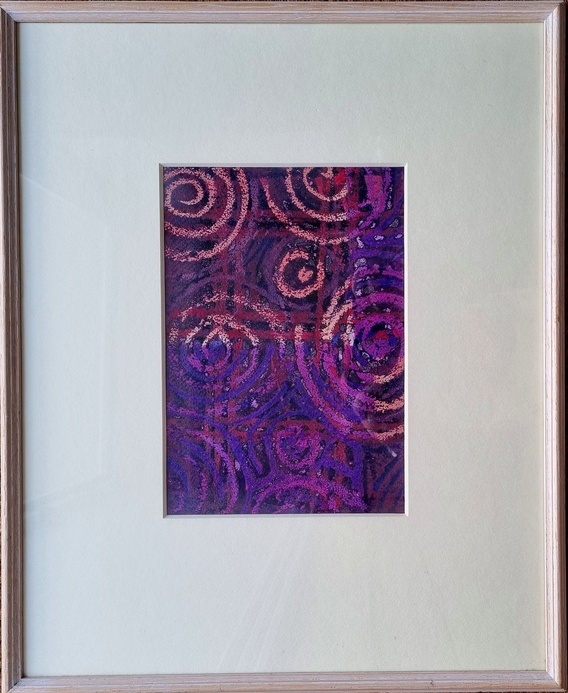 Peter Coker   Spiral In Brown, Red And Purple (Framed Wax And Crayon Work) photo furniture