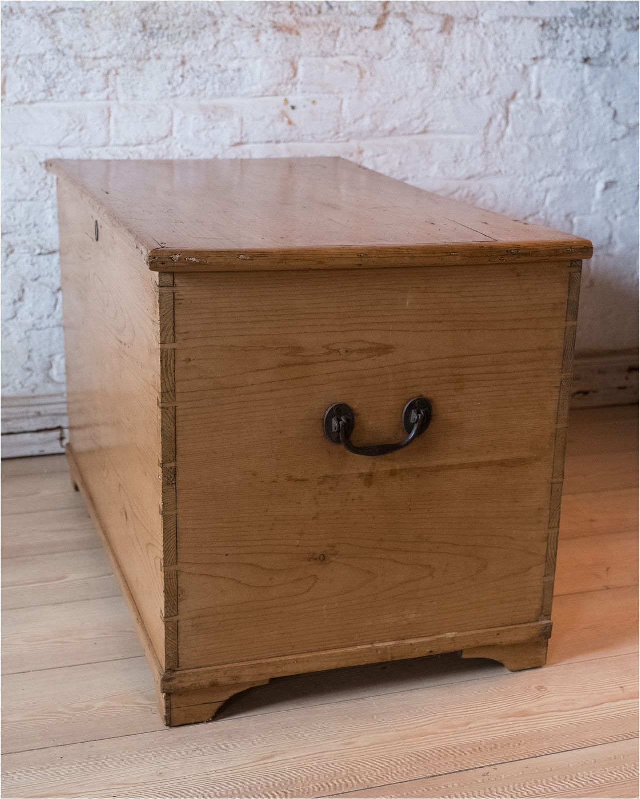 Victorian Stripped Pine Blanket Box (923) photo vintage