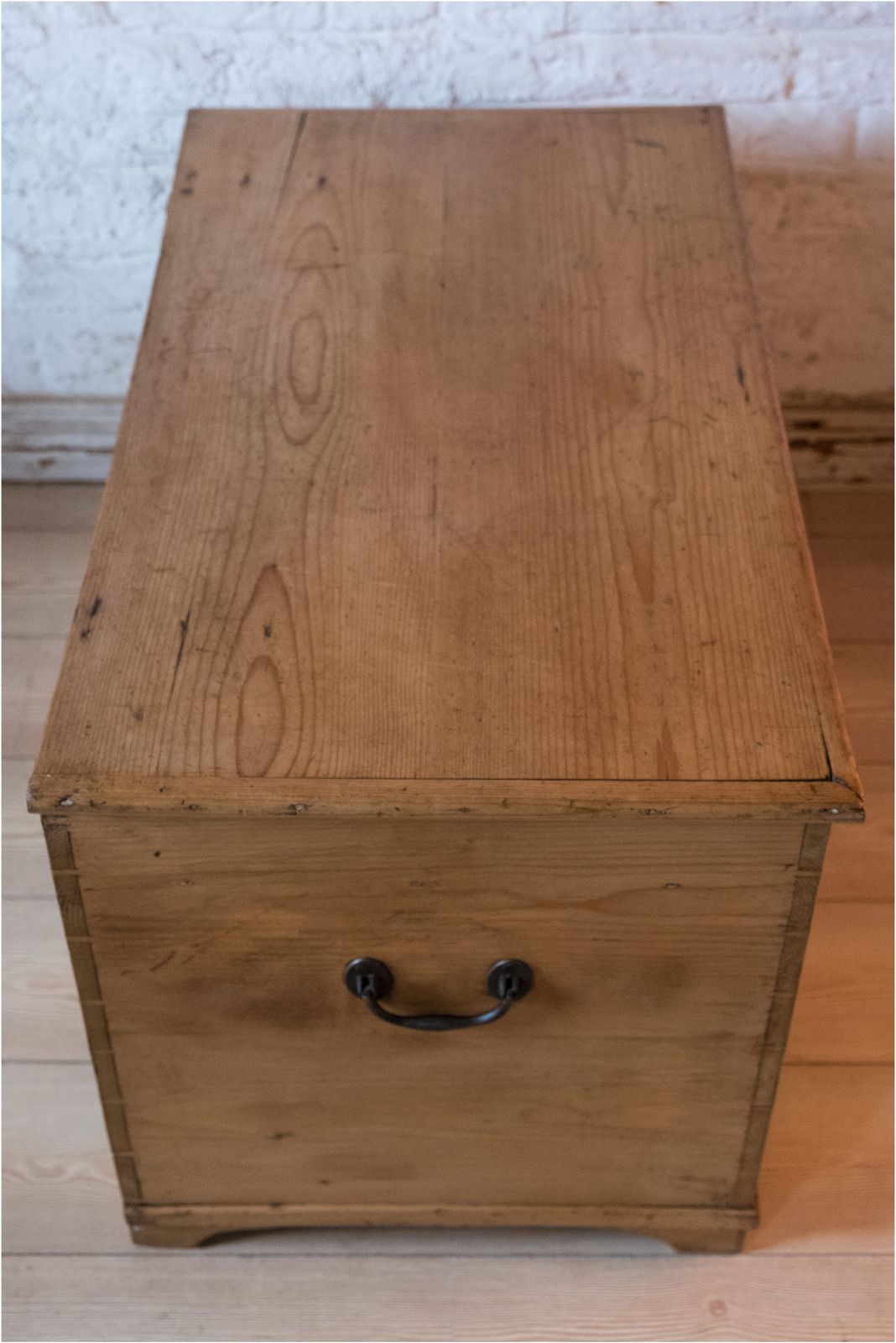 photo for sale Victorian Stripped Pine Blanket Box (923)