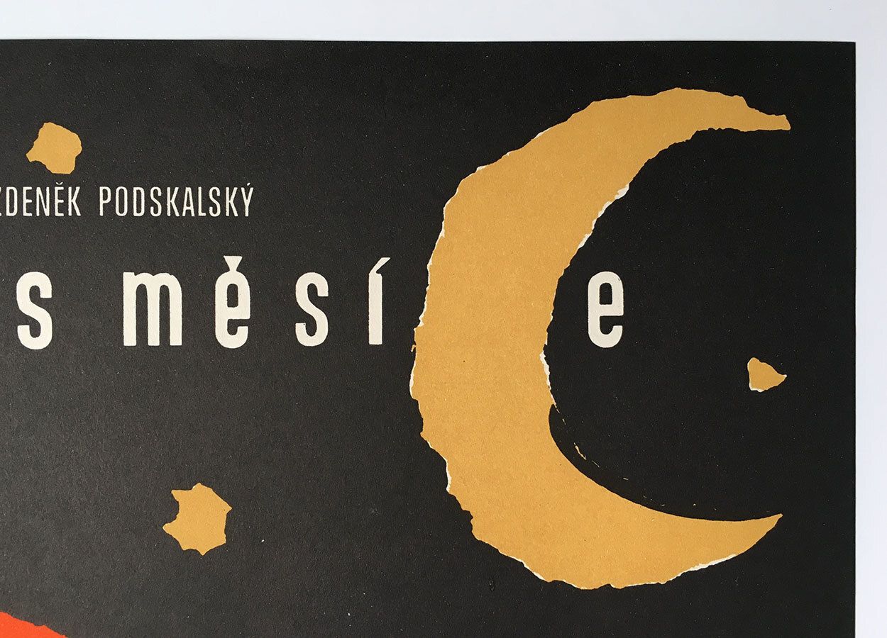 Movie Poster, She Dropped From The Clouds, Břetislav šebek, 1961 photo for sale
