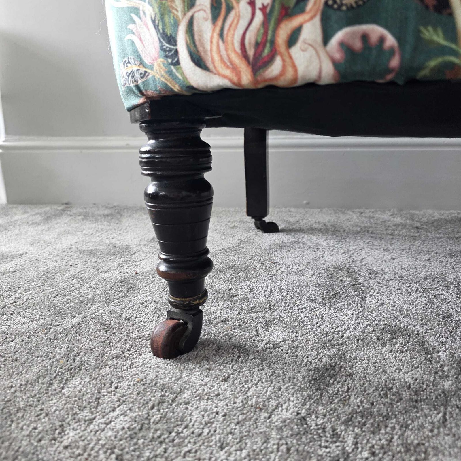 Antique Scroll Back Chair  Seat   Newly Upholstered In Becca Who Designed Velvet. photo vinterior