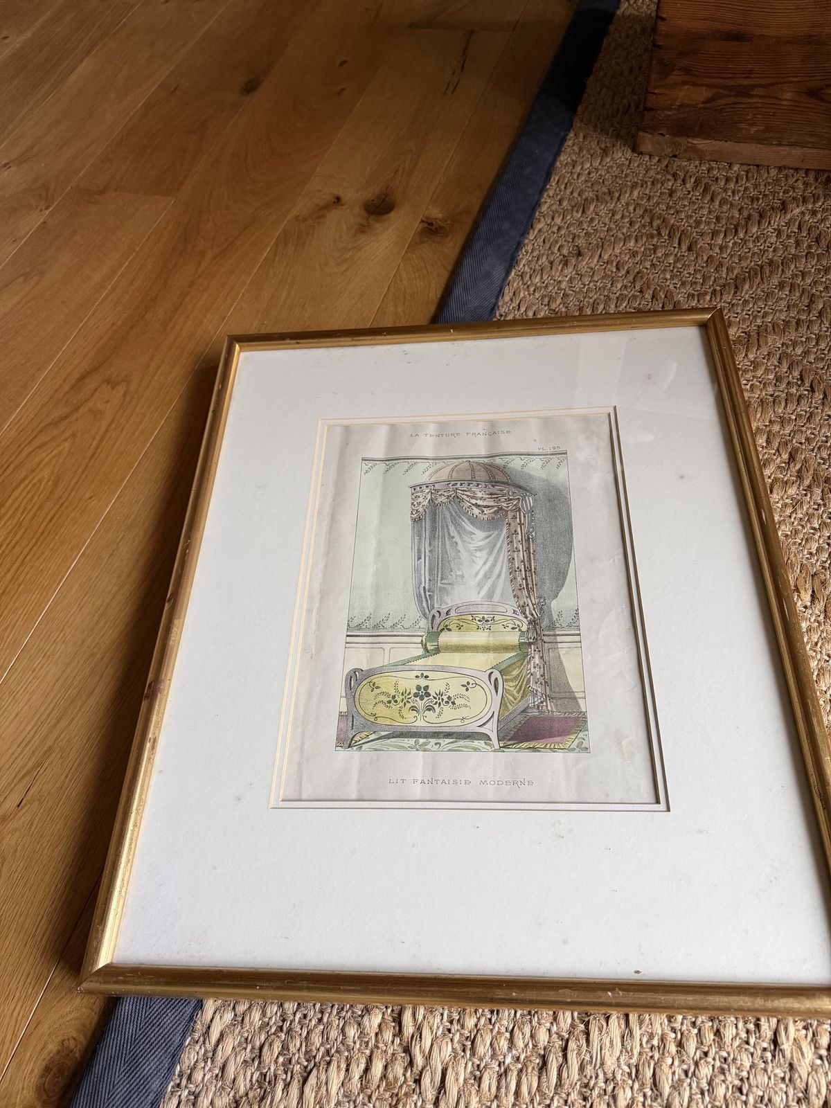 Set Of 3 Framed French Antique Interiors Prints photo for sale