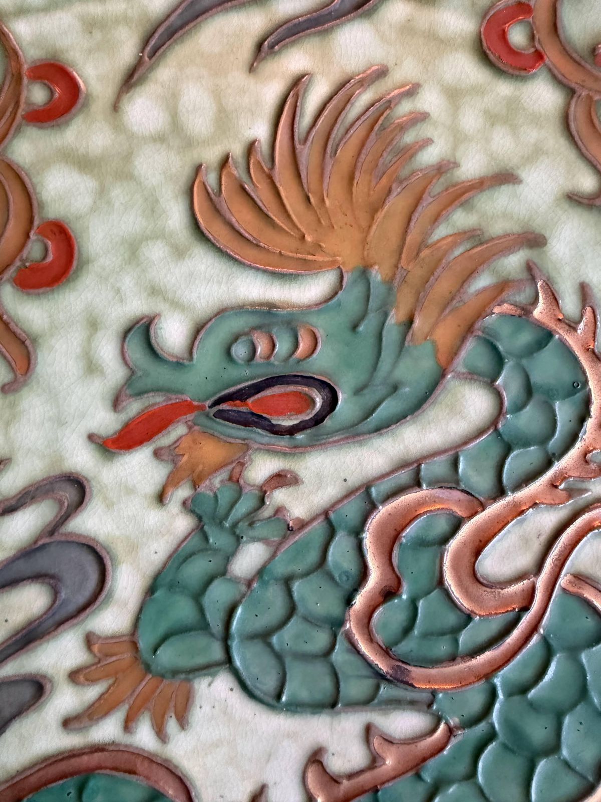 Crown Ducal  Manchu Dragon   Early 20th Century Plate Designed By Charlotte Rhead photo for sale