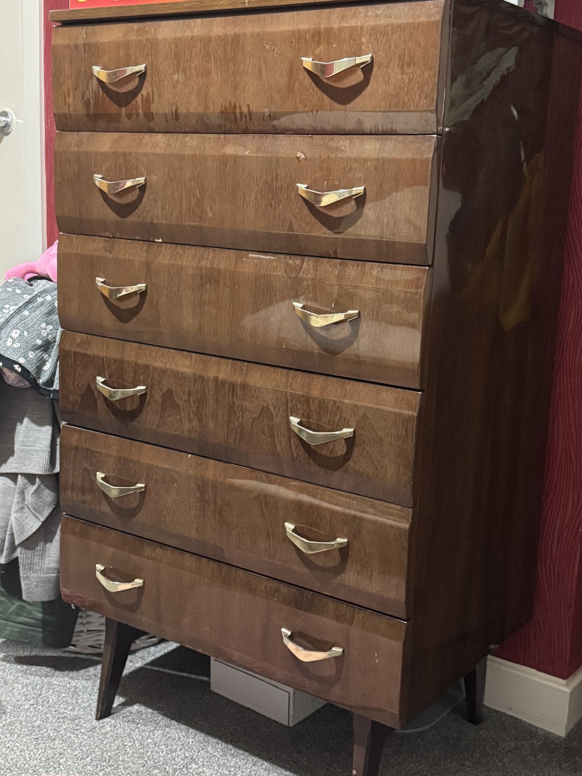 Mid Century Chest Of Drawers And High Gloss Finishing photo furniture