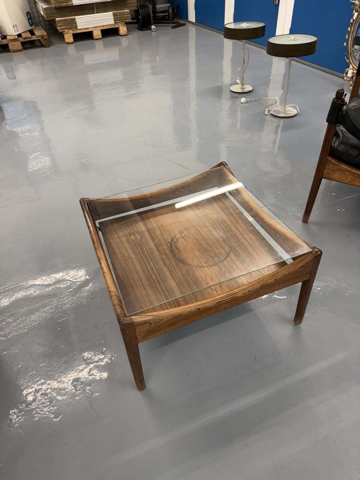 photo furniture Danish Mid Century “Modus” Lounge Chairs + Table By Kristian Somer Vedel – Rosewood – Original Leather – Project Condition