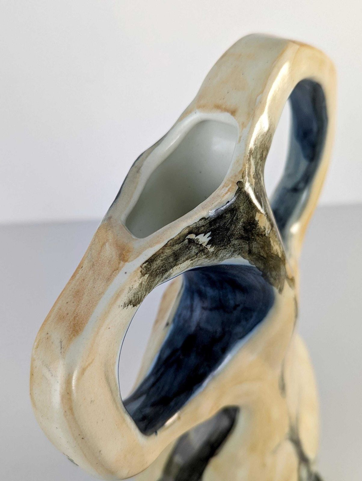 Biomorphic Ceramic Sculpture Vase Woman Modern Style Europe 20th Century photo vinterior