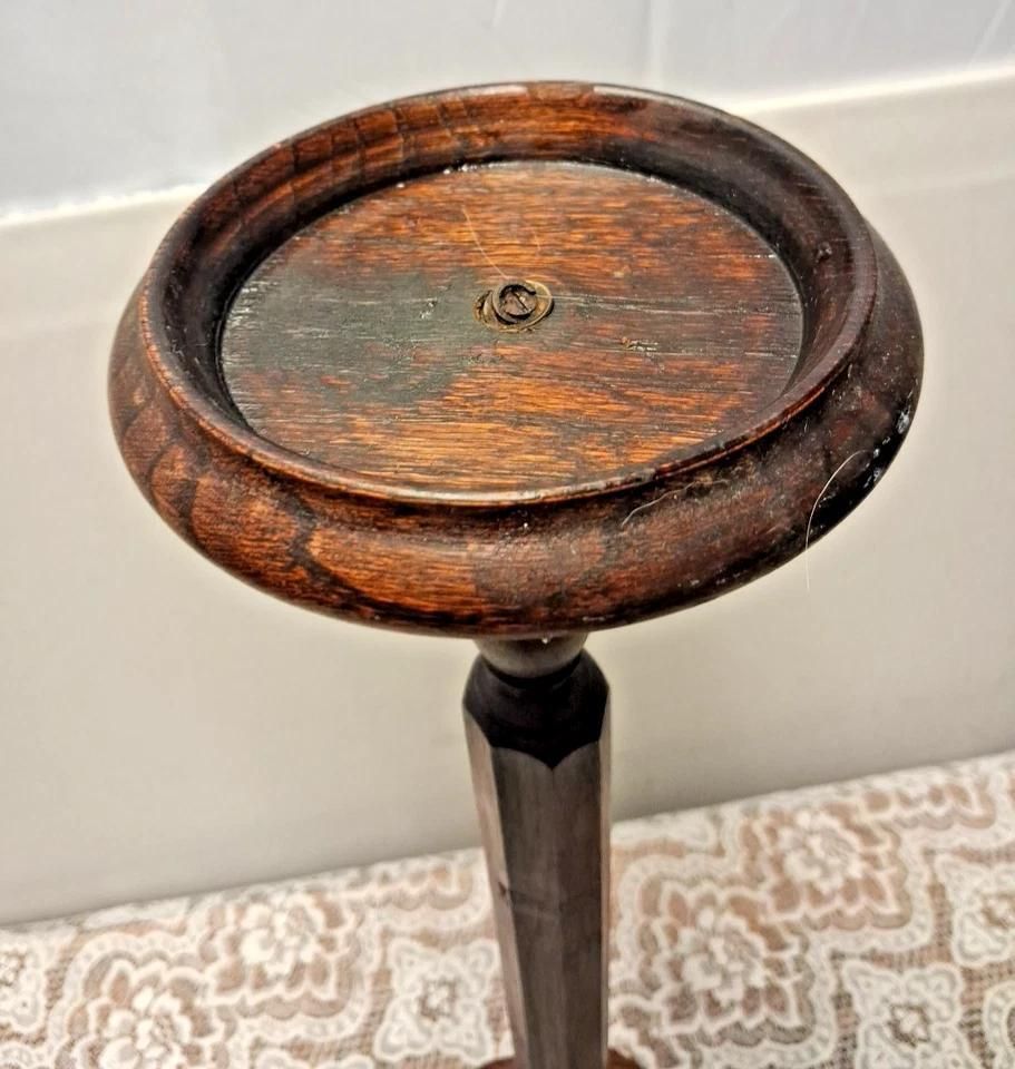 Antique Plant Candle Or Smoking Stand Wooden Ash Tray photo 135.0
