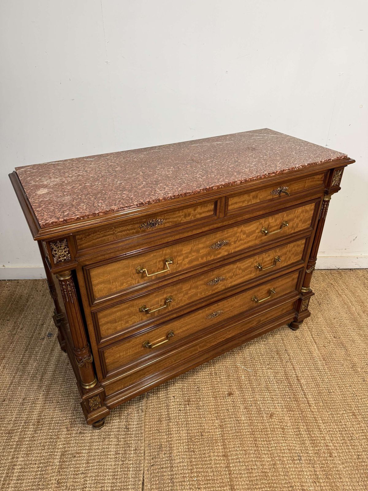 photo buy 19th Century Mahogany Commode / Chest Of Drawers “ Mon Krieger “