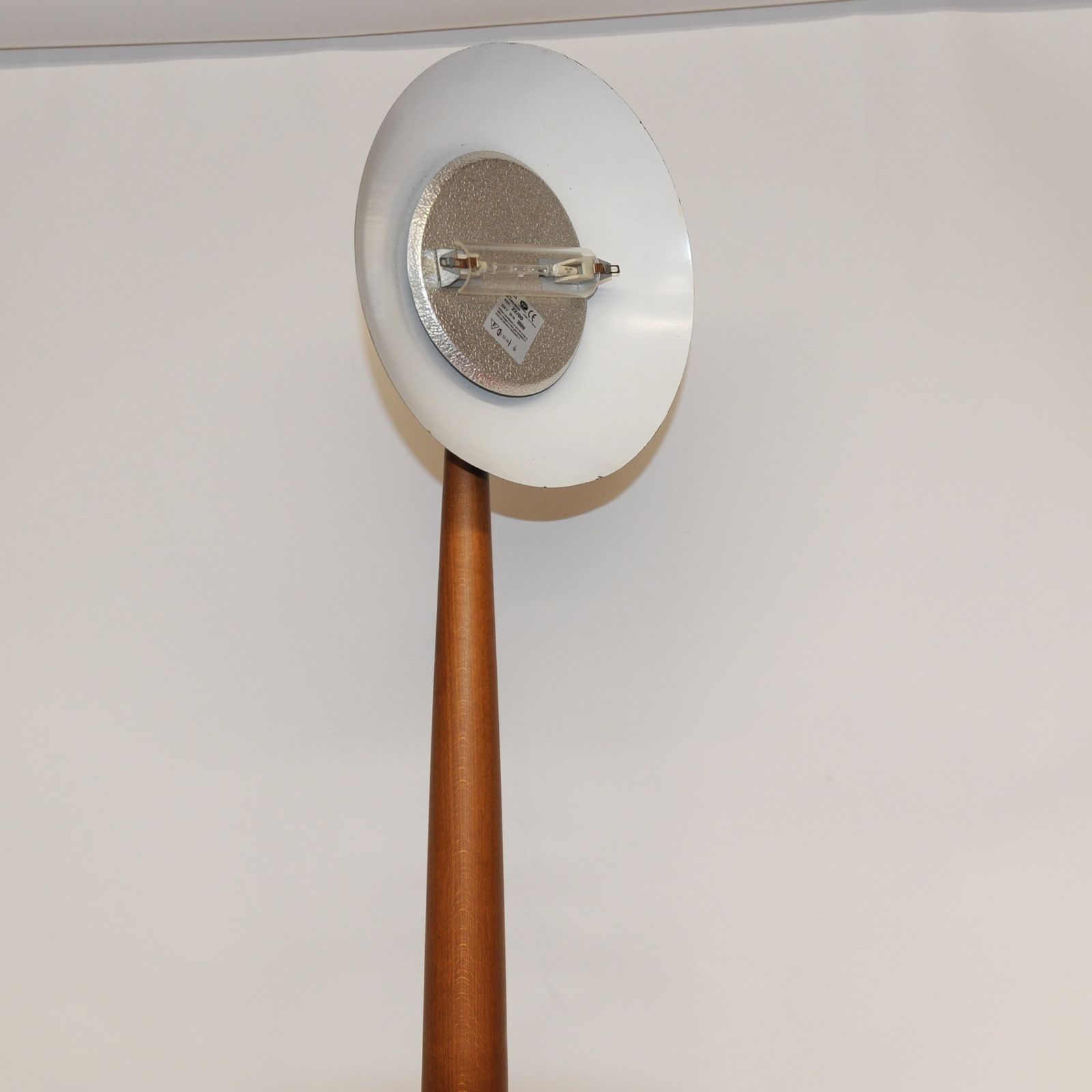 Wooden Floor Lamp With Black Tilted Uplight, 1990s photo Lighting