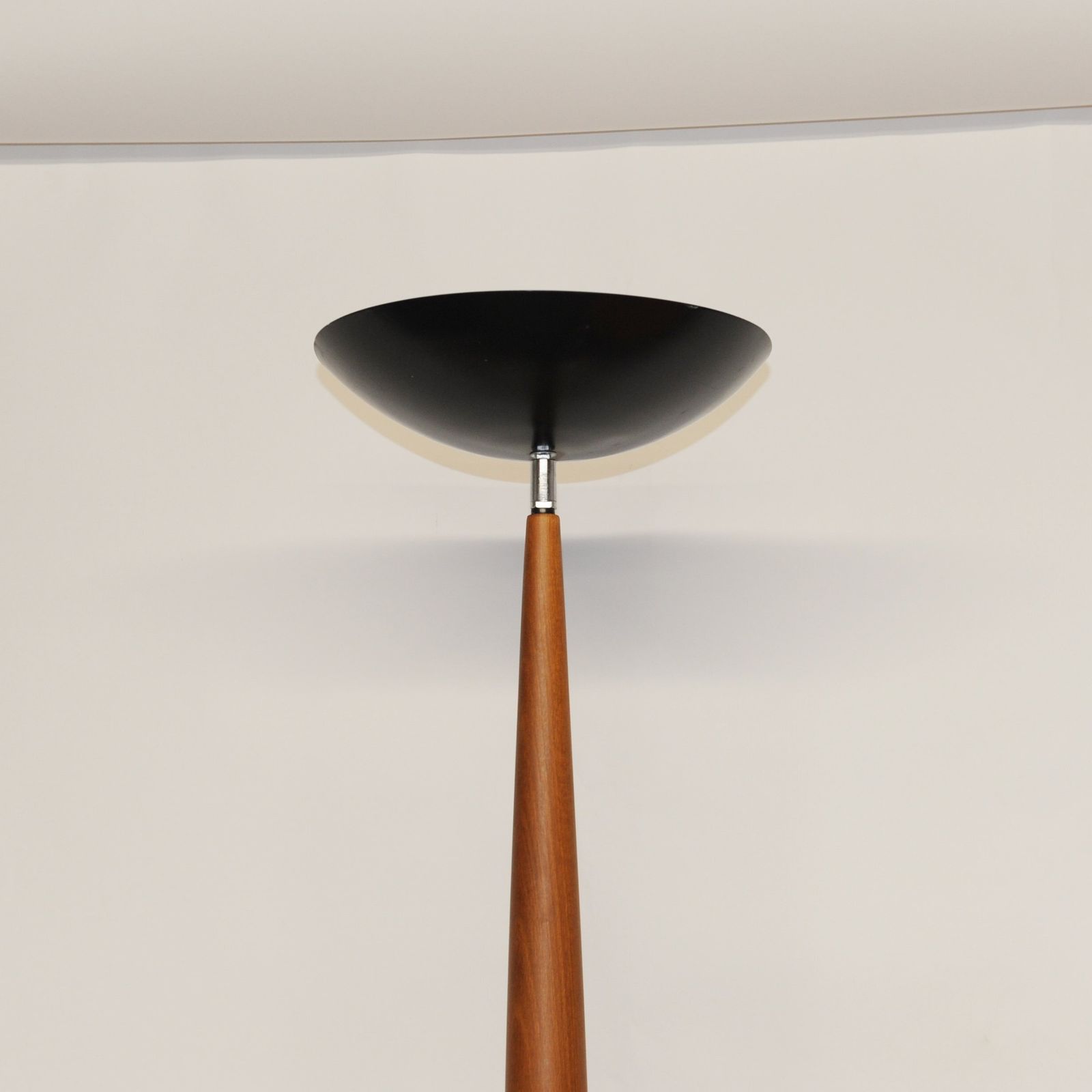 Wooden Floor Lamp With Black Tilted Uplight, 1990s photo buy