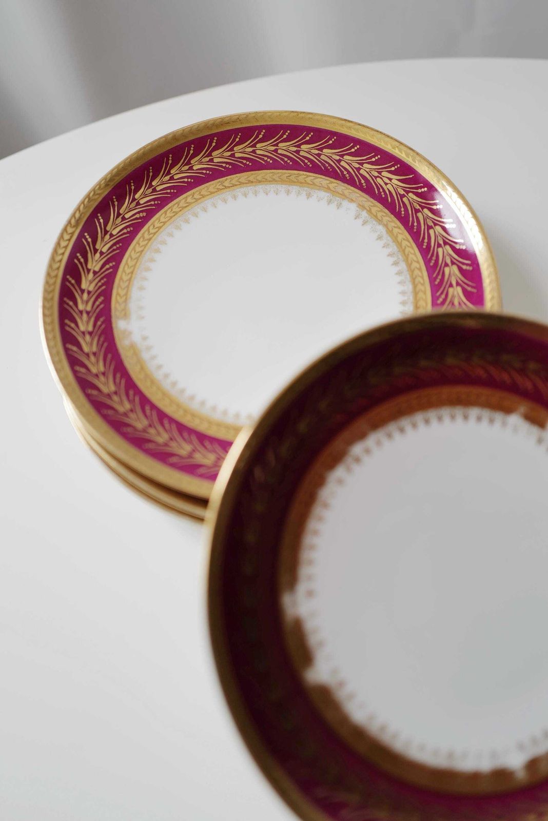 Set Of 4 Limoges Porcelain Dessert Plates. Thanksgiving Gift @ Medowski Paris photo Home Decor