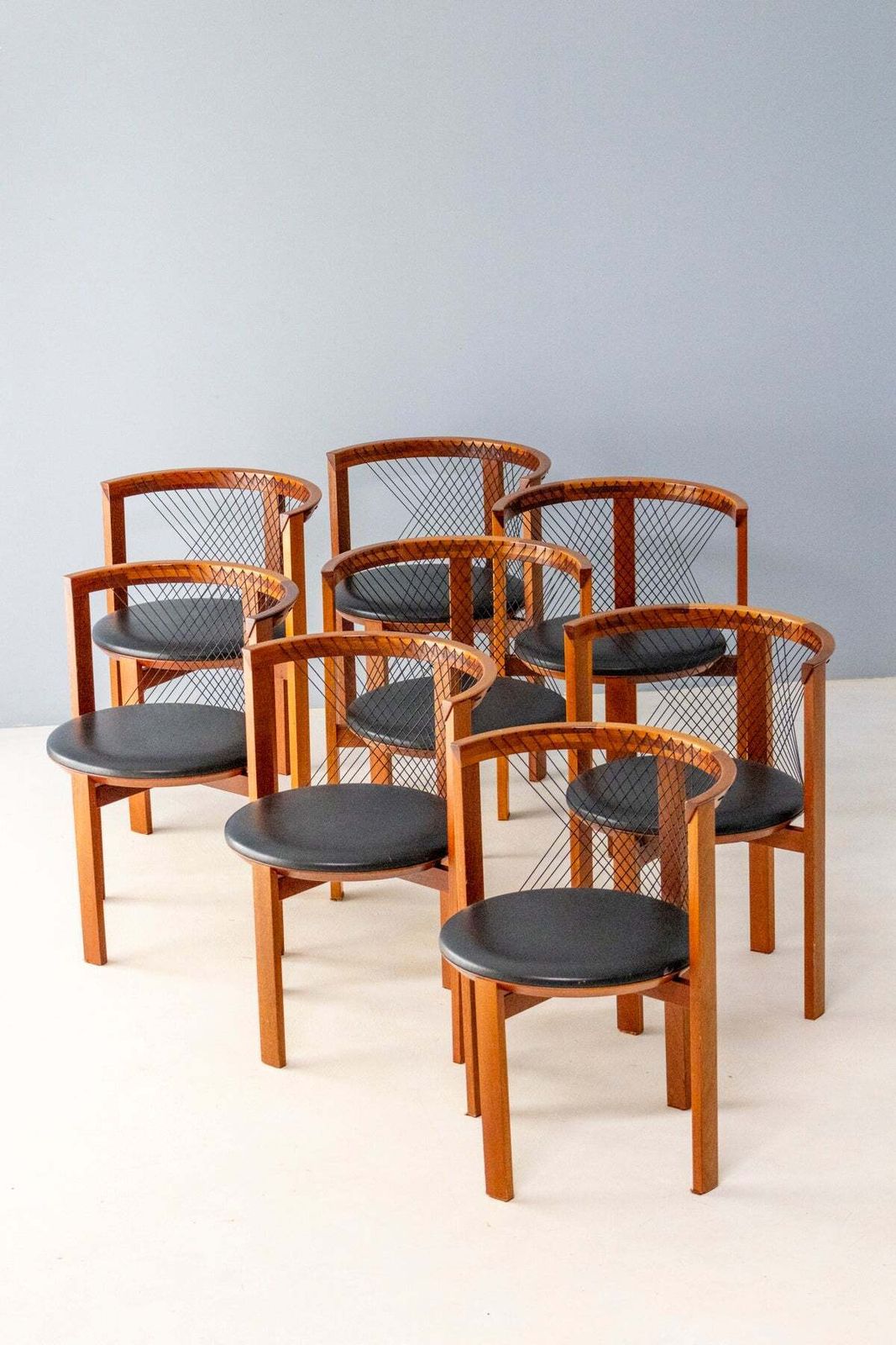String Chairs By Neils Jørgen Haugesen For Tranekaer, 1980s (Set Of 8) photo 6631.0