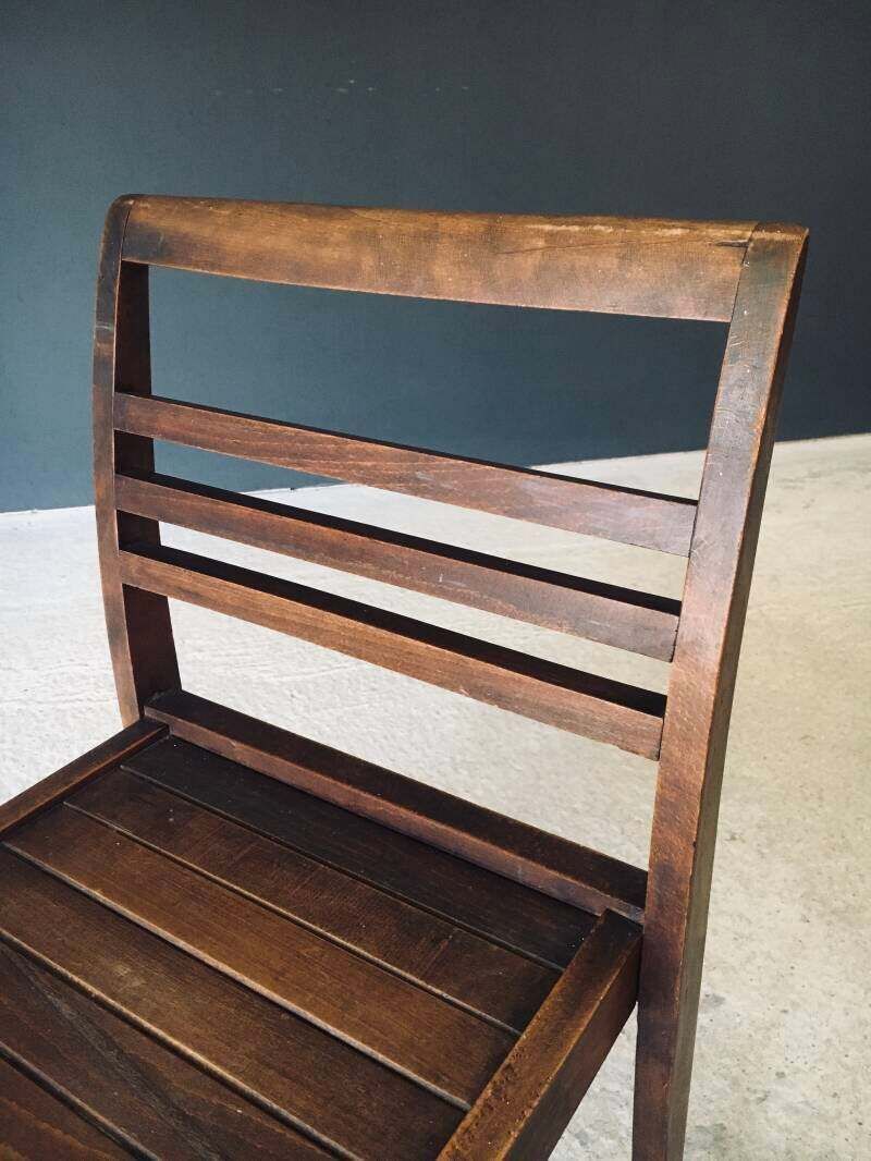Reconstruction Design Dining Chair By Rene Gabriel, France 1940's photo vintage