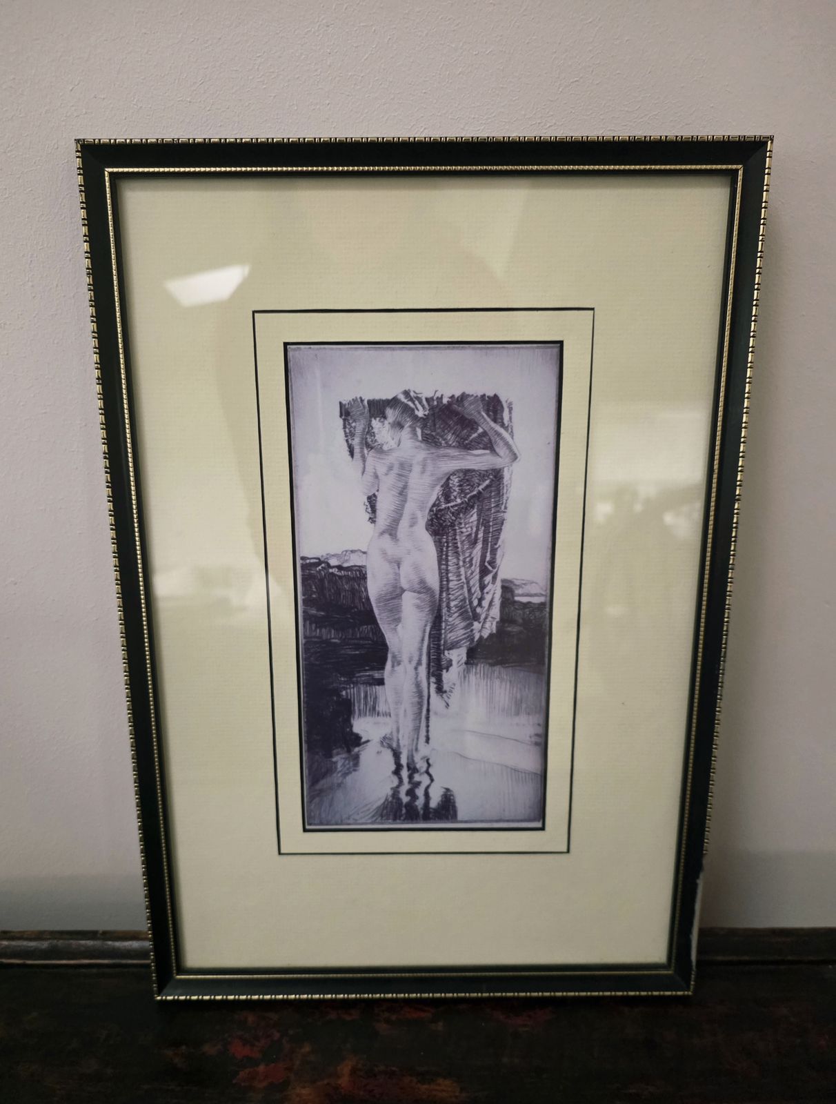1930's Framed Print 'The Shrimper' By William Russell Flint (1880   1969) photo for sale