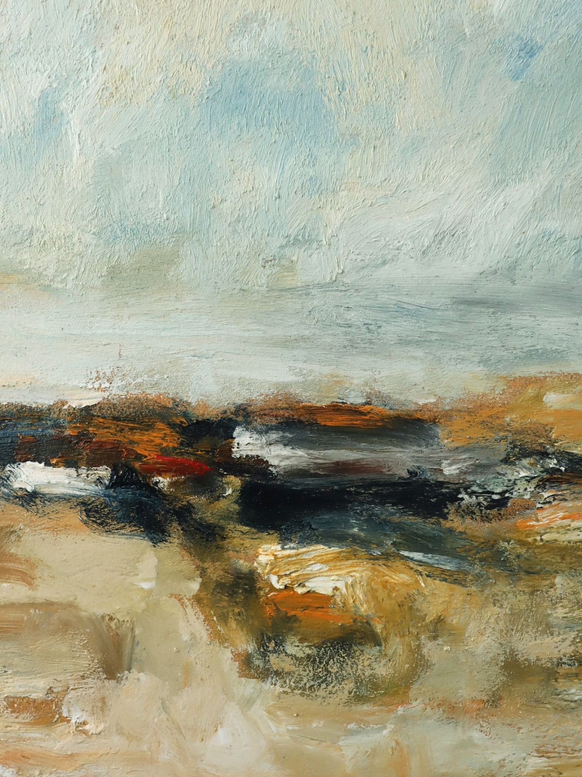 Golden Drift Oil Painting, 1990s photo vinterior