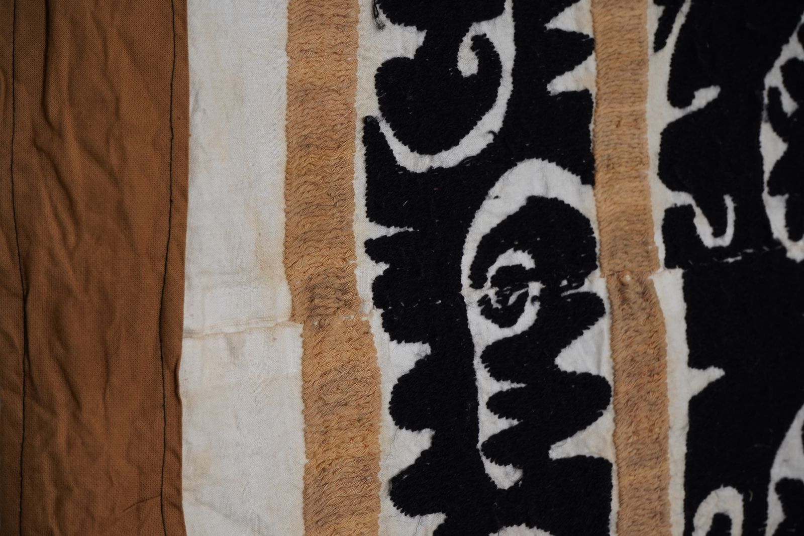 photo buy Vintage Black Suzani Wall Hanging, Ctton Embroidery, Extra Large Bedspread 7'2'' X 10'8''