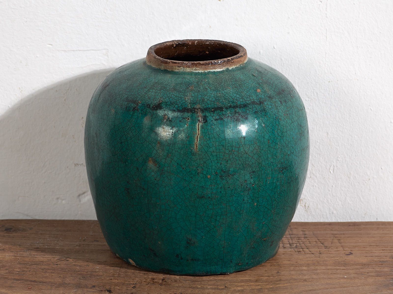 Antique Green Round Vase (C.1820) #28 photo Home Decor