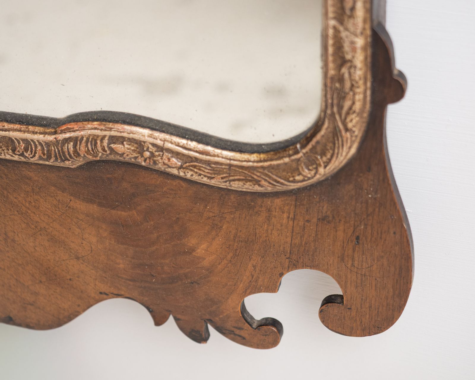 George II Style Parcel Gilt Walnut Hoho Bird Fretwork Pier Mirror, Edwardian C.1910–1920 photo Home Decor