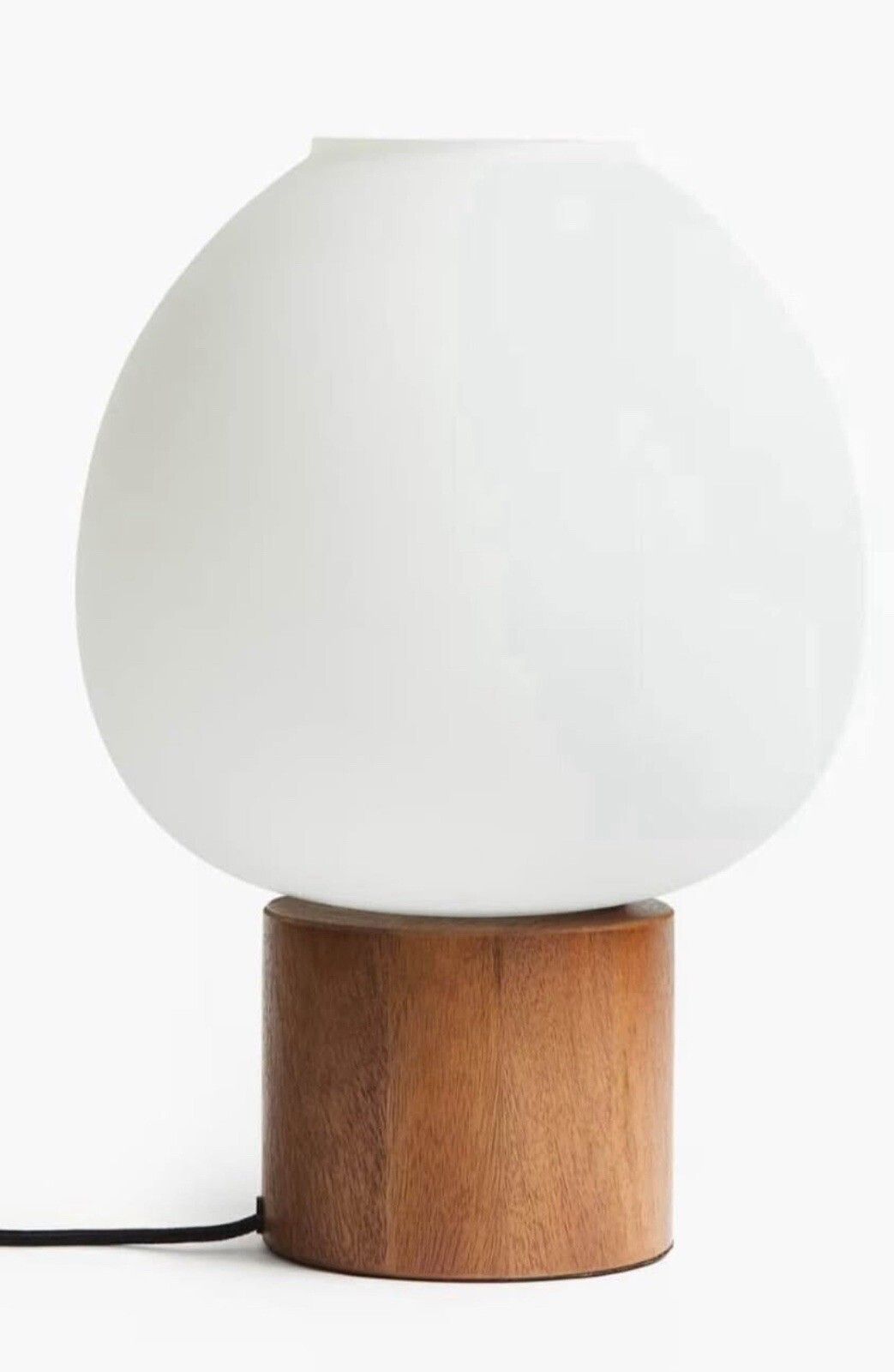 Vtg Mid Century Style X 2 Pair Of Wooden And Glass Lamps From H&M Hone R940 photo furniture