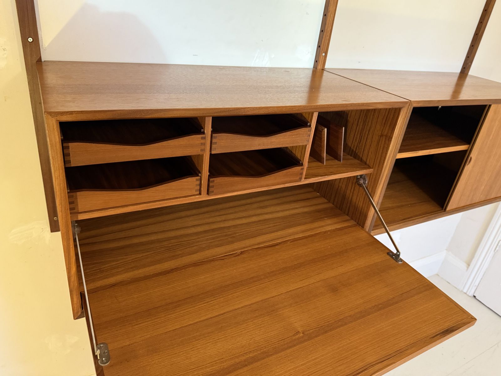 Two Bay Mid Century Danish Wall System By Poul Cadovius photo vinterior