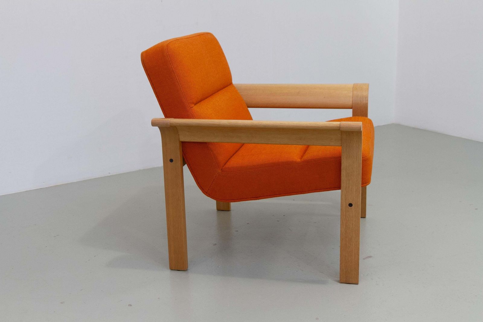 Danish Orange Oak Botium Lounge Chair By Magnus Olesen, 1970s. photo Furniture