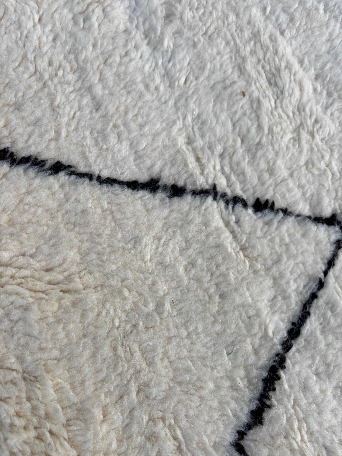 Rug Interior Living Room   Moroccan Berber Beni Ourain Rug 200x310 Cm   White Authentic Wool Carpet   Modern Design Rug   Hand Made Wool Rug photo buy