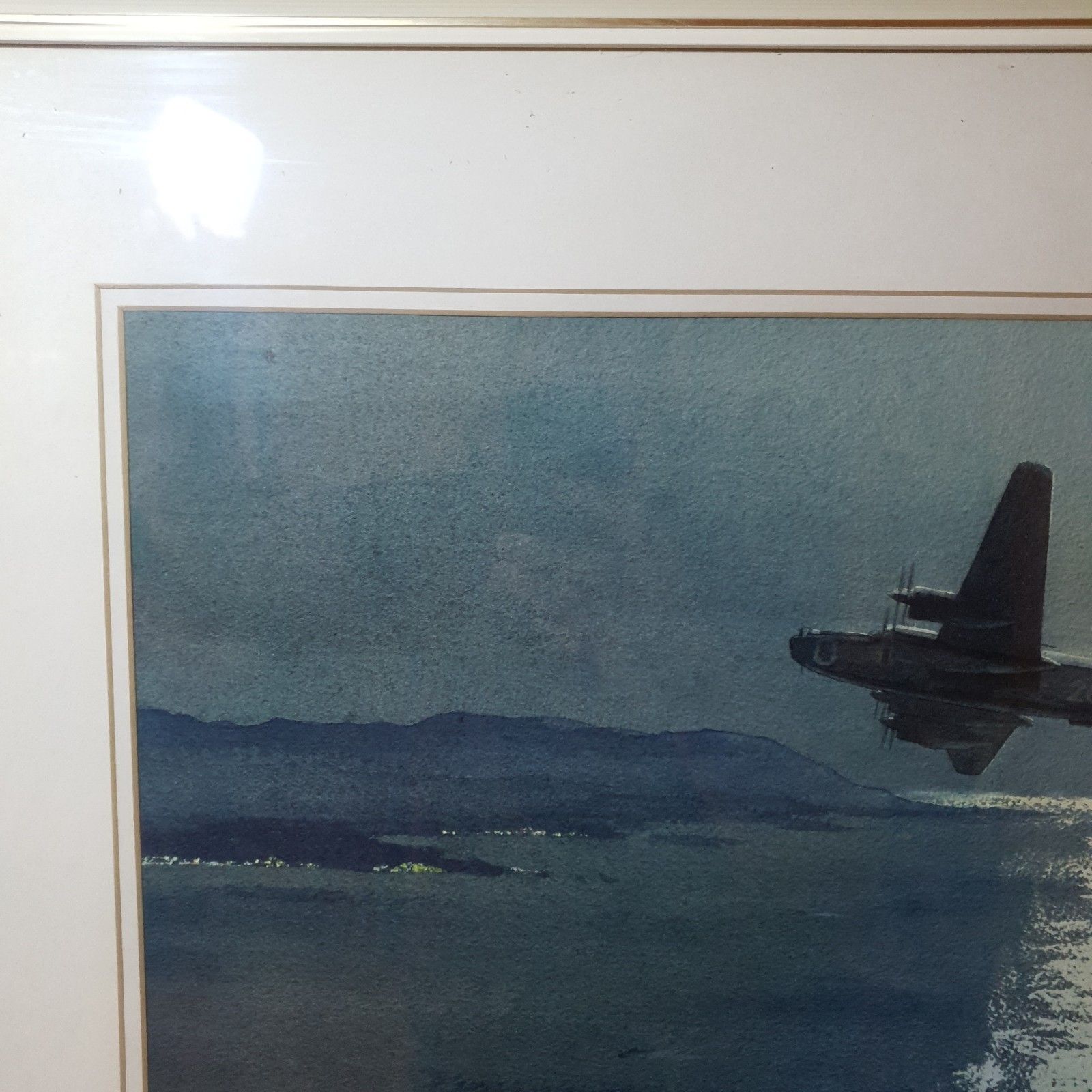Denis Pannett Original Watercolour Lb 30 Liberator Mk.II? L73cm Raf Aviation photo Art
