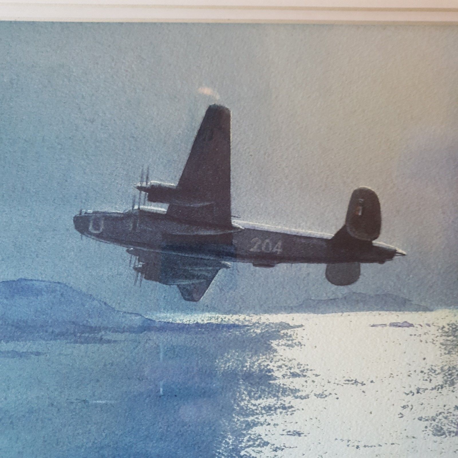 photo buy Denis Pannett Original Watercolour Lb 30 Liberator Mk.II? L73cm Raf Aviation