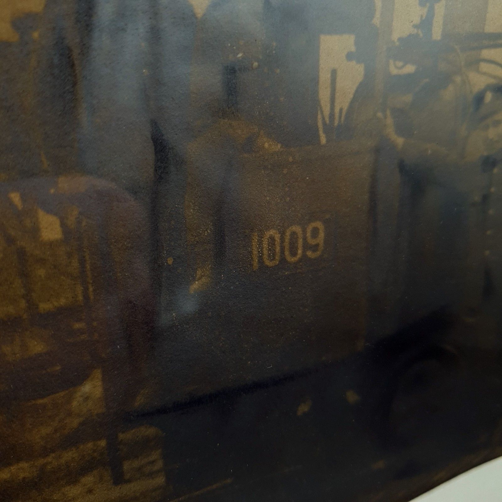 Wwi Sepia? Photo Soldiers Steam Locomotive No. 1009 Framed Antique 1915 L44x33cm photo vinterior