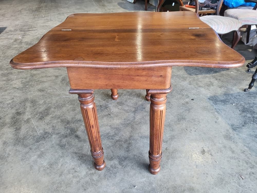 Antique Serpentine Extending Dining Occasional Hall Desk Table photo 260.0