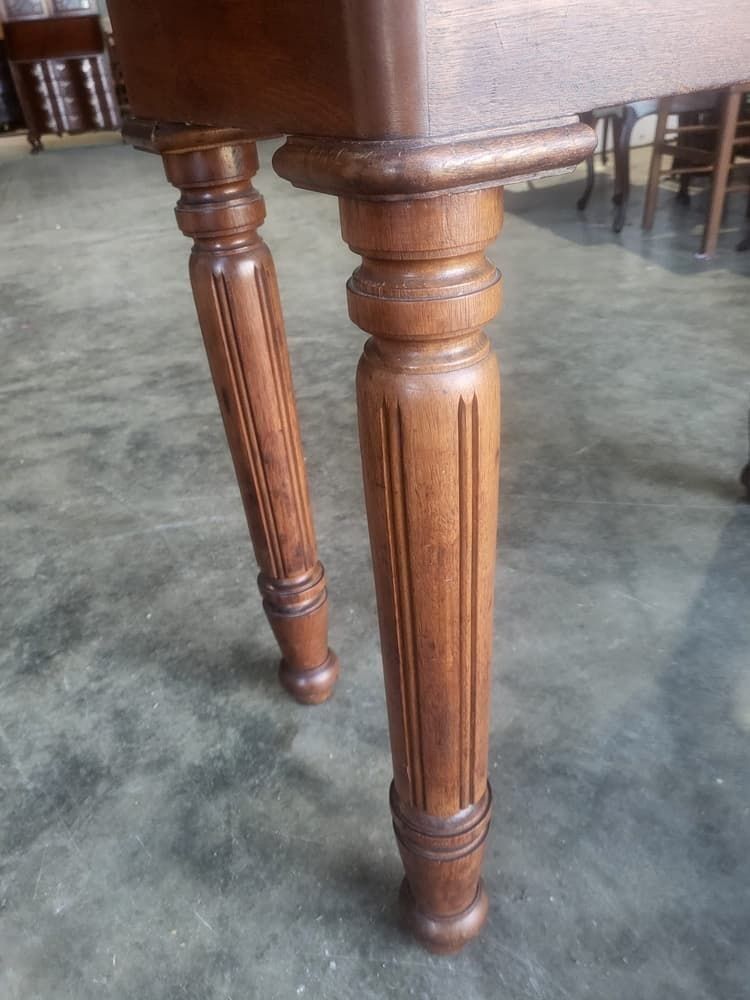 photo furniture Antique Serpentine Extending Dining Occasional Hall Desk Table