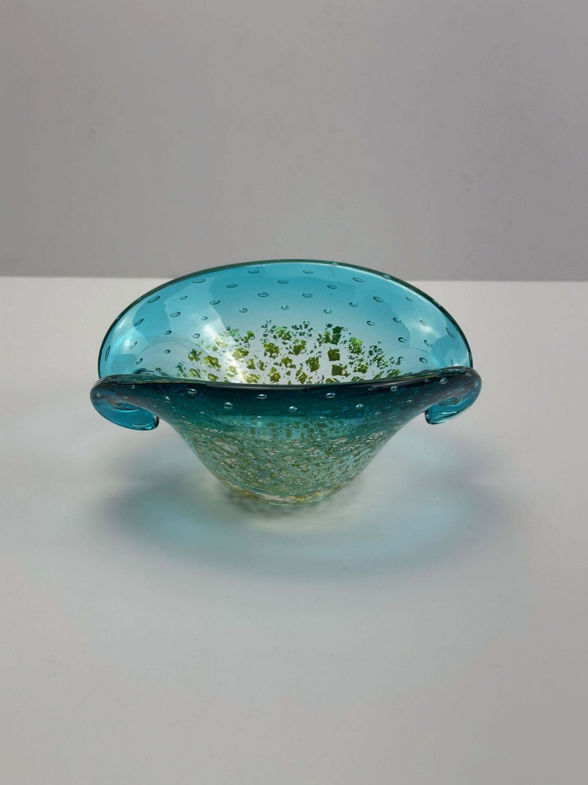 Turquoise Murano Glass Clam Shell Bowl By Archimede Seguso, Italy, 1960s photo 480.0