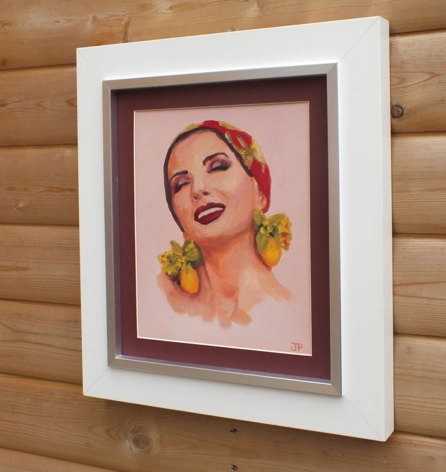 Young Woman Portrait Oil Painting Signed Framed Original photo 125.0
