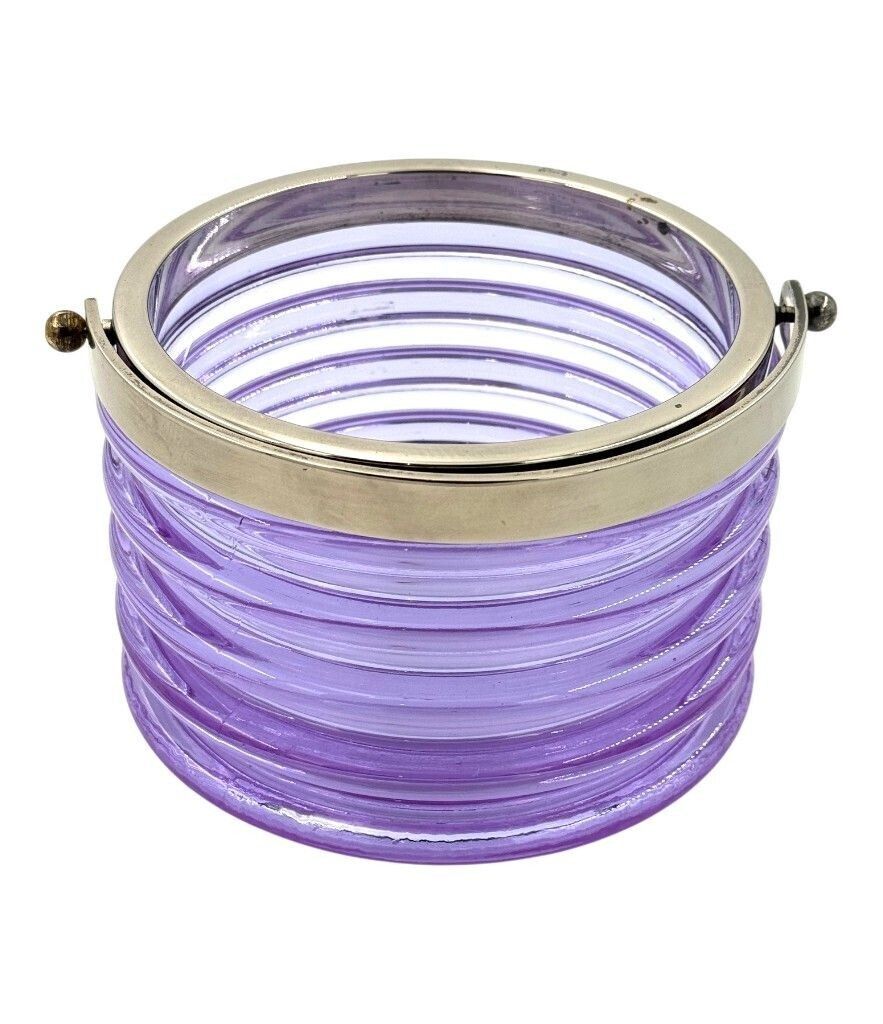 photo buy A Murano Purple Glass Ribbed Ice Bucket “Onda” By Sergio Asti For Amolfo Di Cambio