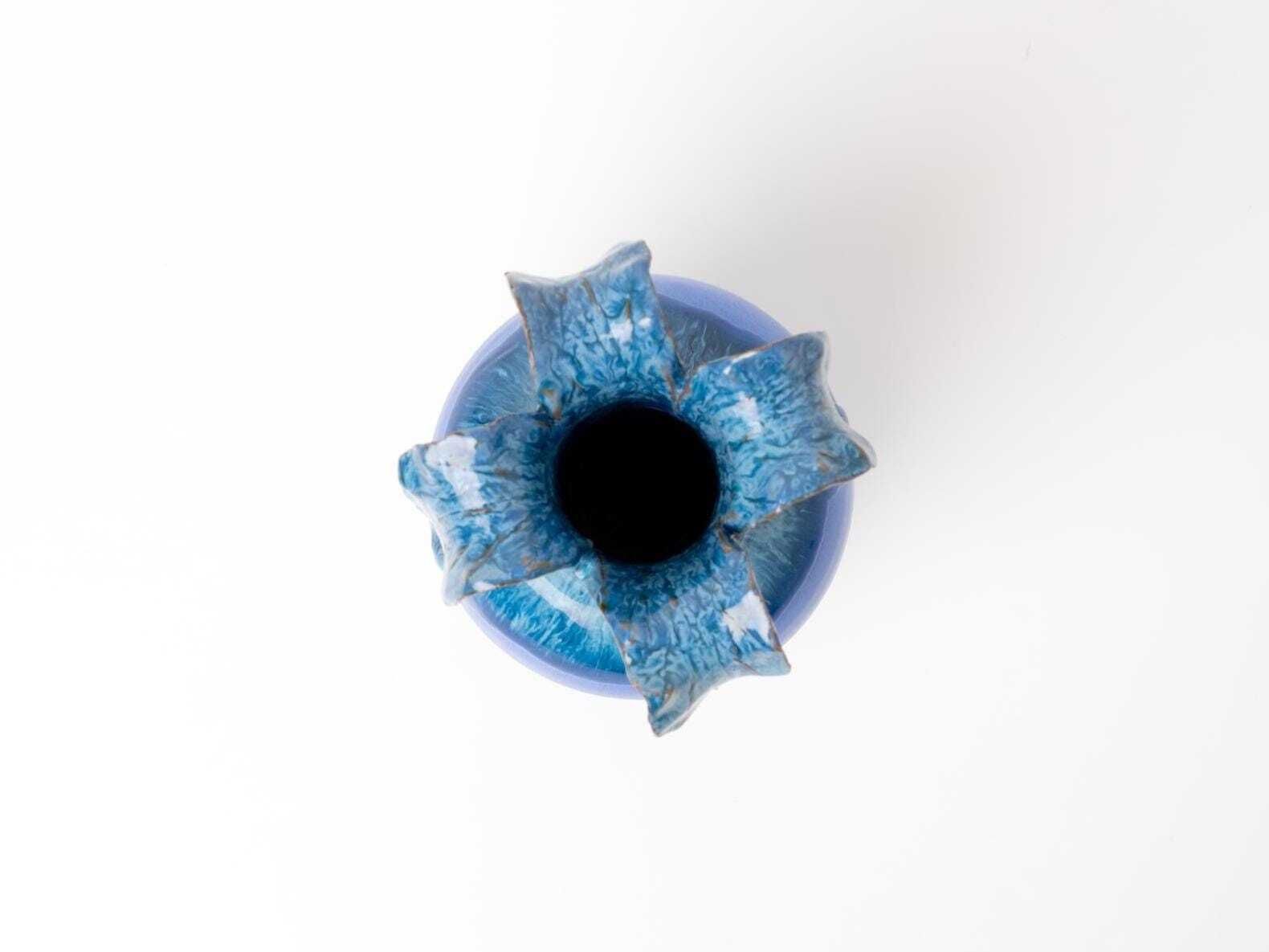 Mid Century Sculptural Vase | Vintage Abstract Vase | Cobalt Blue Vase photo Home Decor